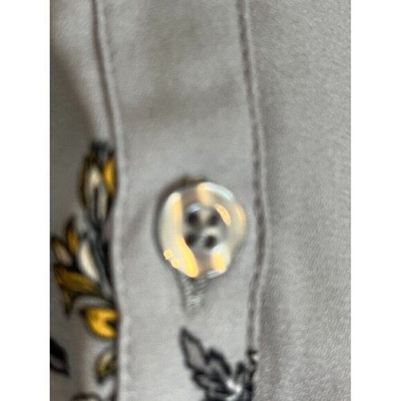 Torrid Floral Top 2X Gray Boho Western Preppy Classic Euro Summer Feminine Artsy - Picture 6 of 14